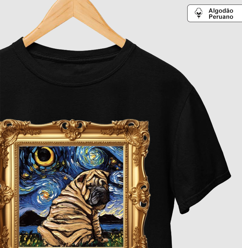 Sharpei no Quadro - Produto Premium - Algodão Peruano