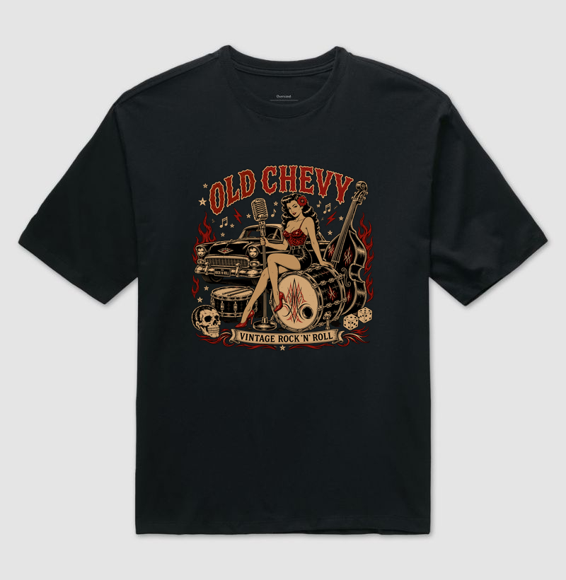 Garage Queen | Rebel Culture - Old Chevy - Camiseta Oversized