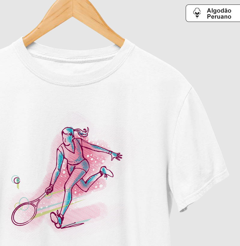 Tenista Rabiscada 3 - Camiseta Algodão Peruano