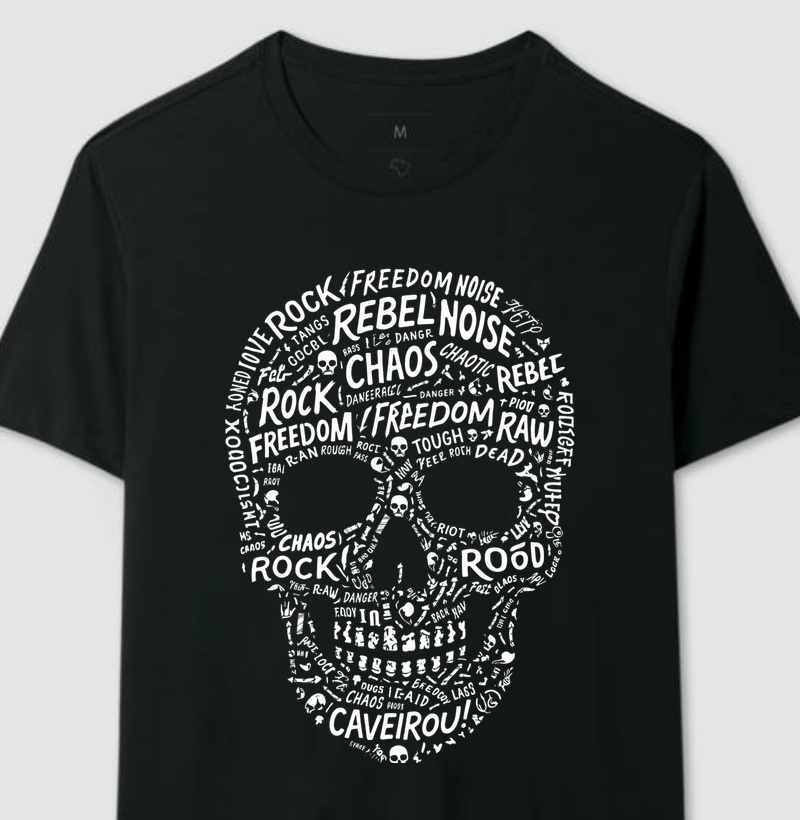 Rock Words Skull