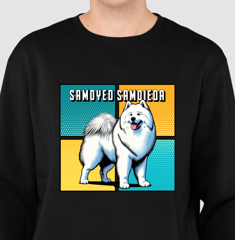Suéter Moletom Samoieda Pop Art