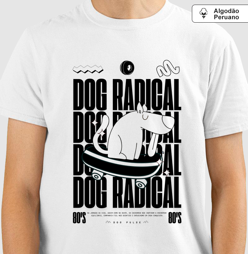 Camiseta Algodão Peruano Dog Pulse Radical White - Dog On Fire