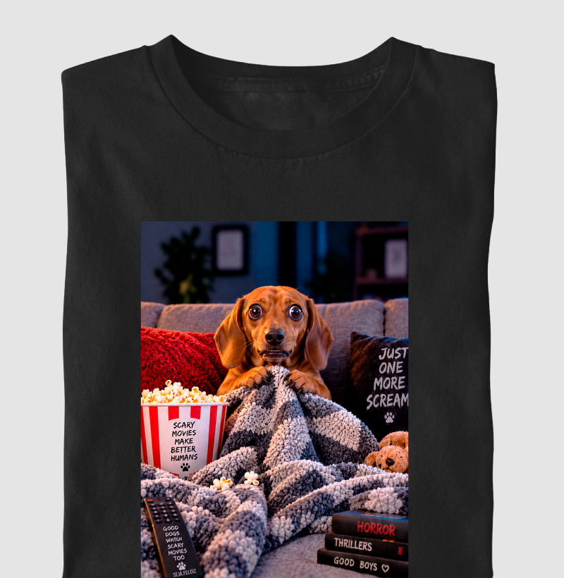 🍿👻 Scary Movie Night — Dachshund Edition 🐶🖤