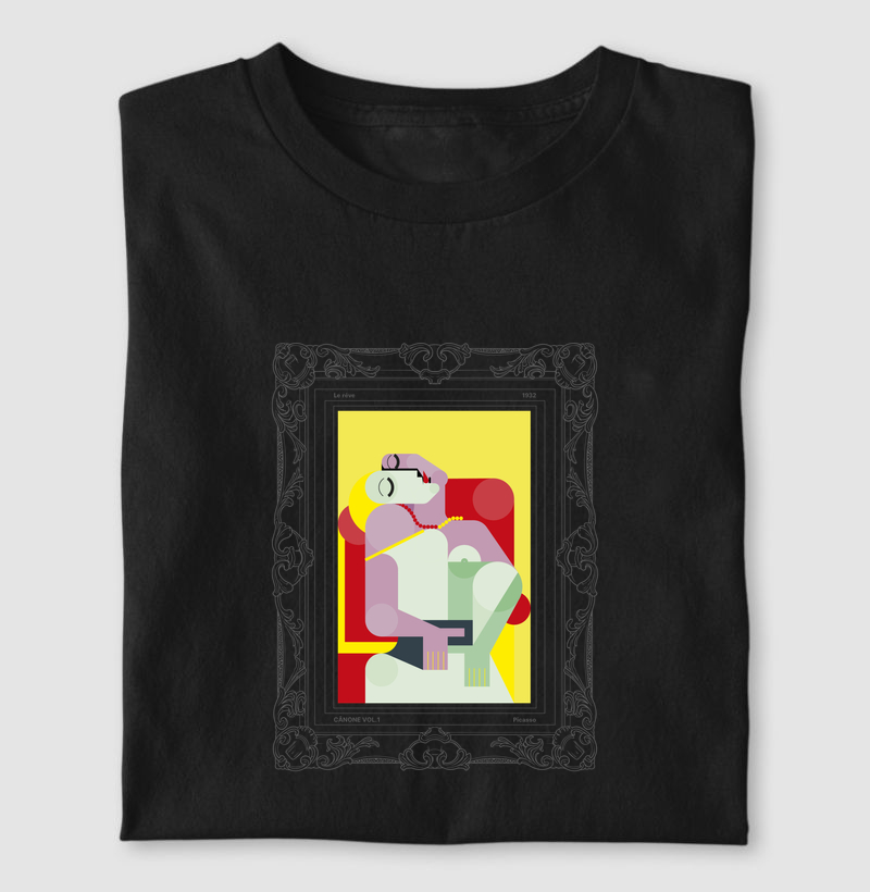 Camiseta Le Rêve - Pablo Picasso - Edição Moldura