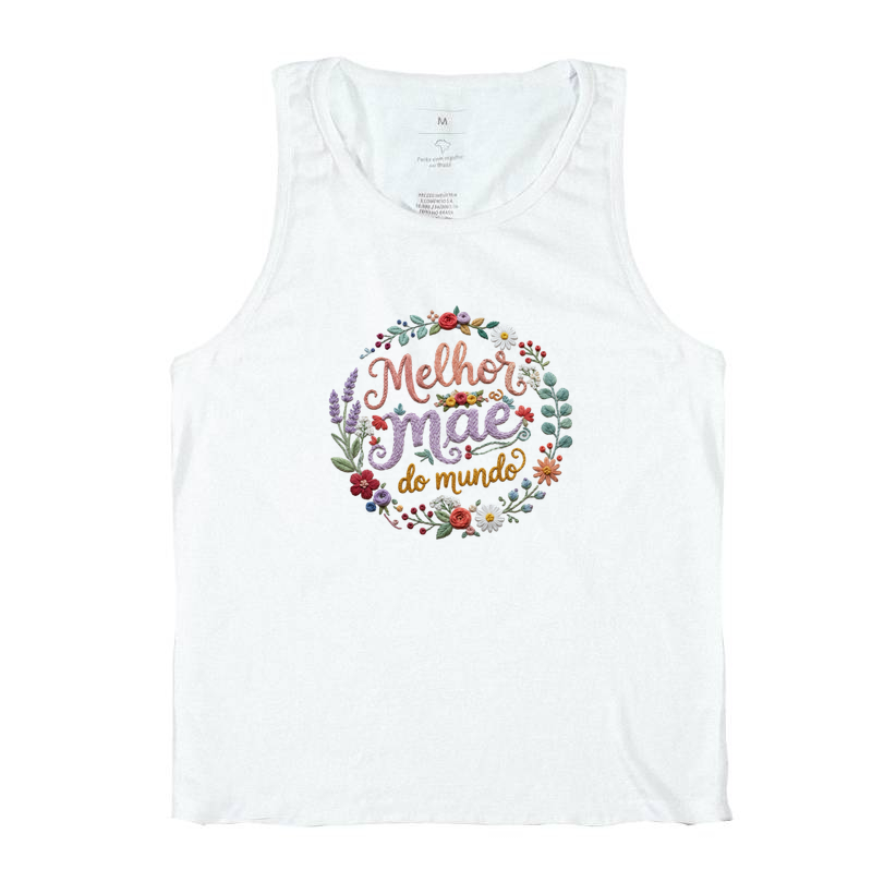 Melhor mãe do mundo - Círculo bordado