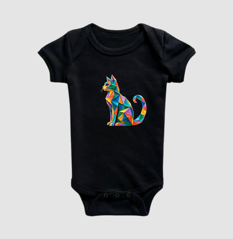 Gato Cubista - Body Infantil
