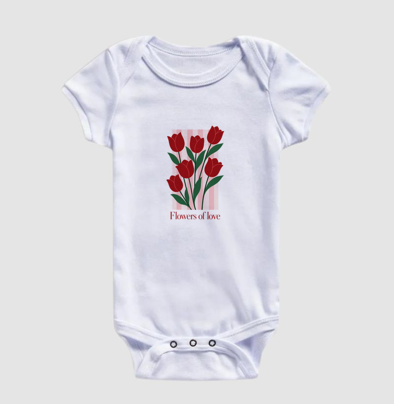 Camiseta Flowers of love - Body Infantil