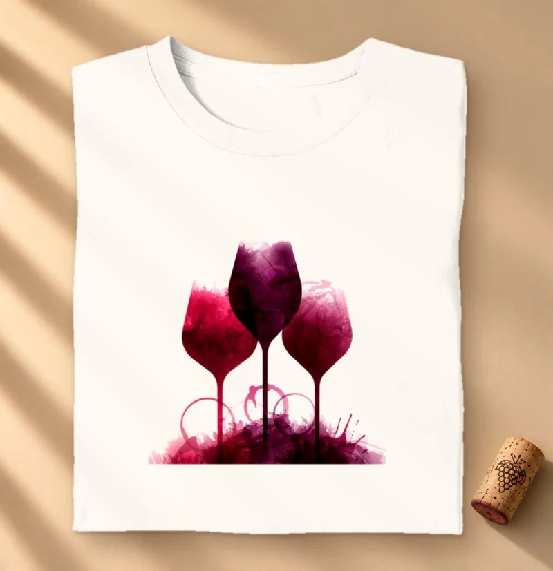 Camiseta Três Taças - Wine Splash