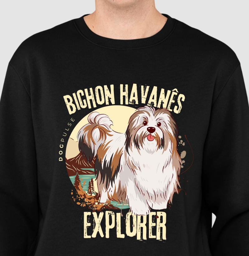 Suéter Moletom Dog Pulse Bichon Havanês Explorer – Tropical Vibes