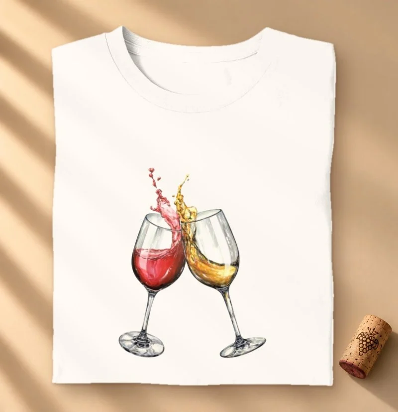 Camiseta Branco ou Tinto