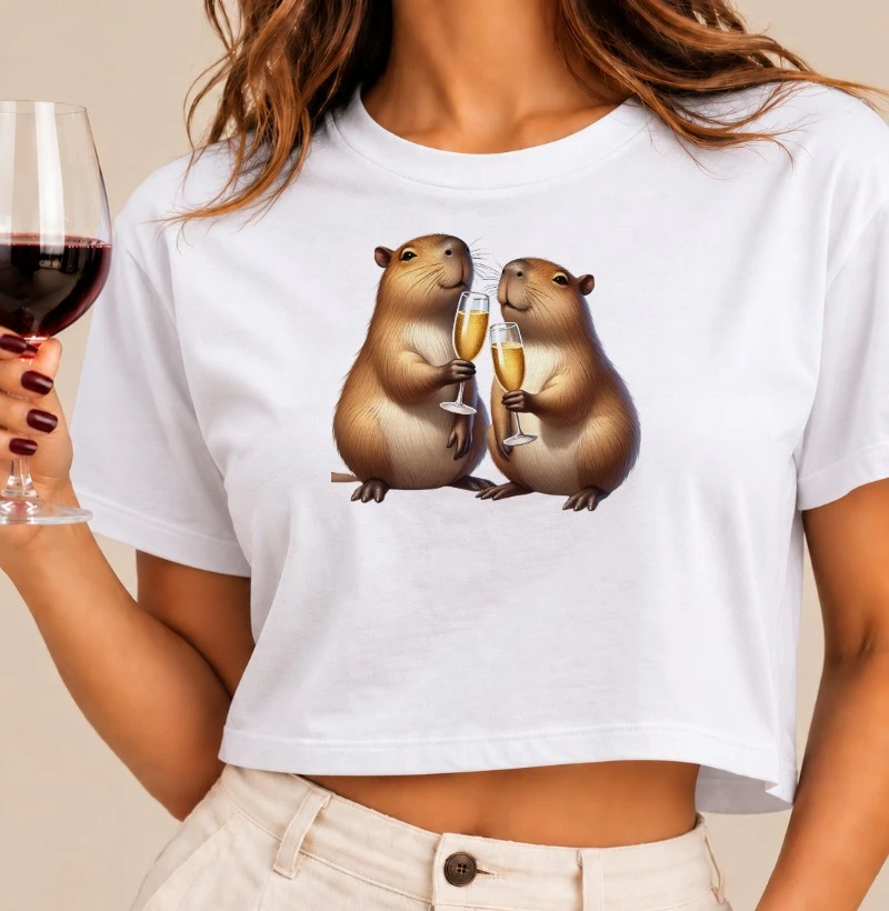 Camiseta Cropped Brinde Capivara