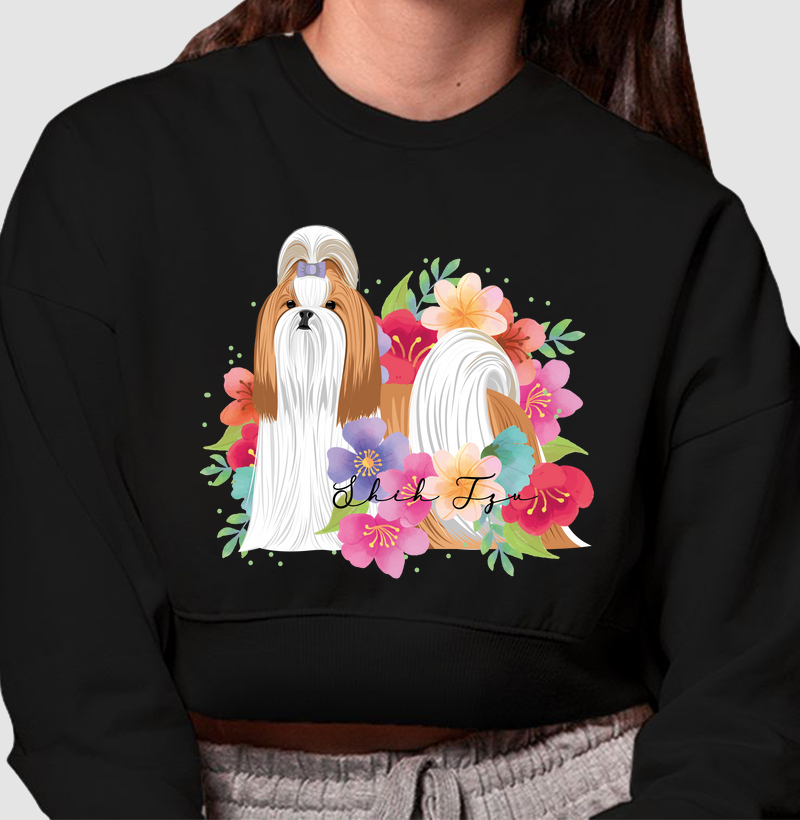 Shih Tzu Top Knot Floral