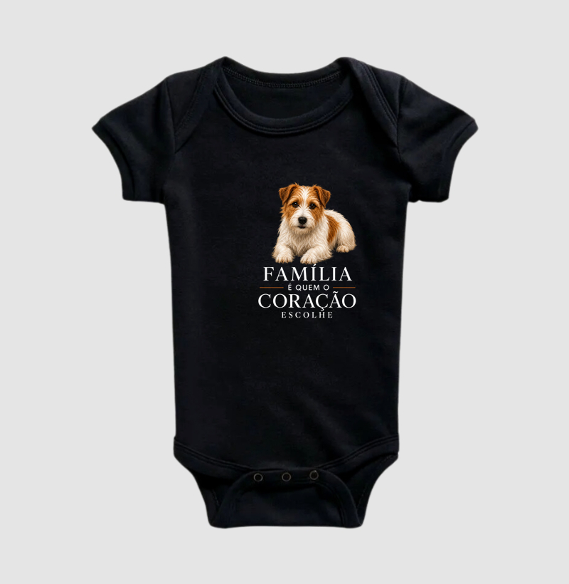 Jack Russell Pelo Longo - Família - Body Infantil
