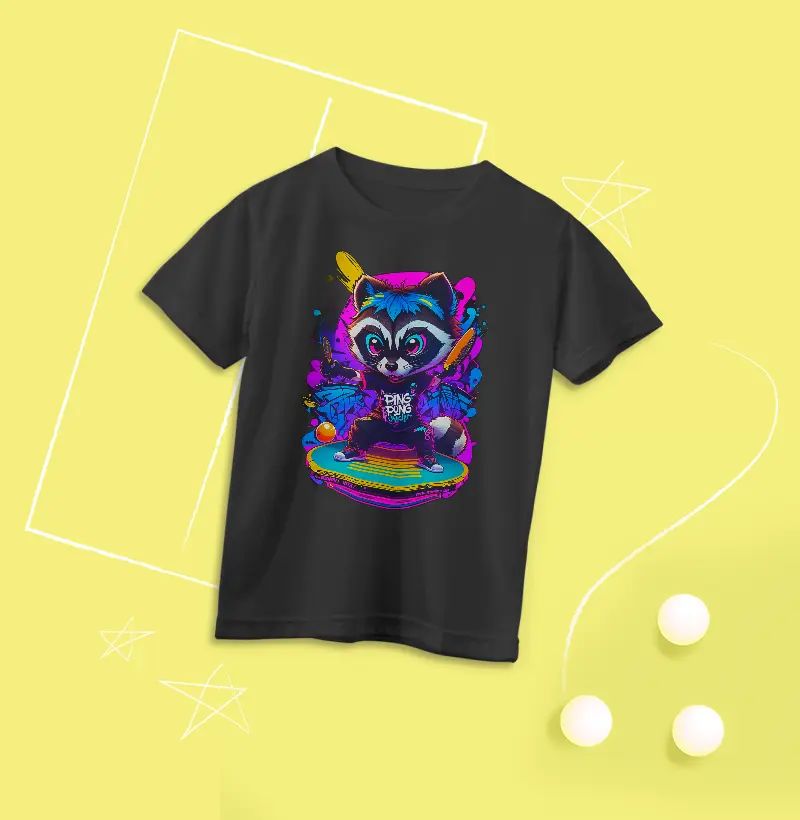 Racoon na mesa - infantil