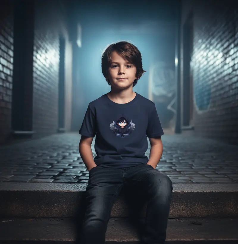 Camiseta infantil Garoto Sombra