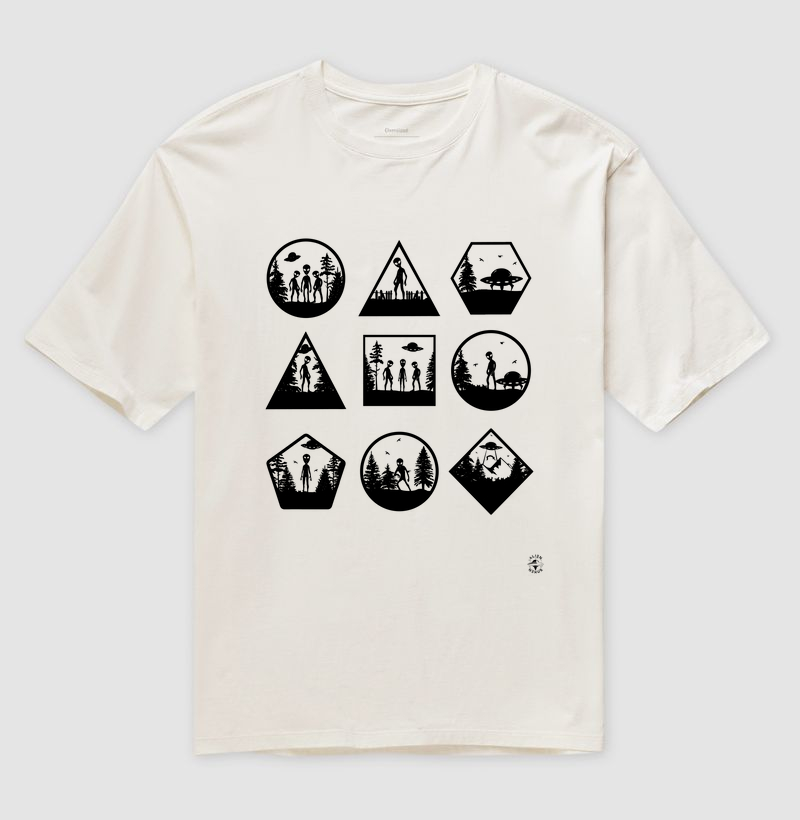 Camiseta Oversized Coisas de Alien