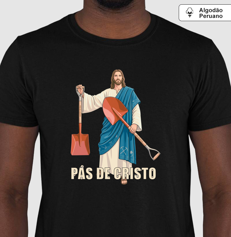 Camiseta Algodão Peruano Pás de Cristo