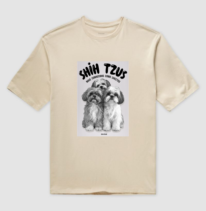 🐶⚔️ Os Três Shihtuzeiros ⚔️🐶 - Camiseta Oversized