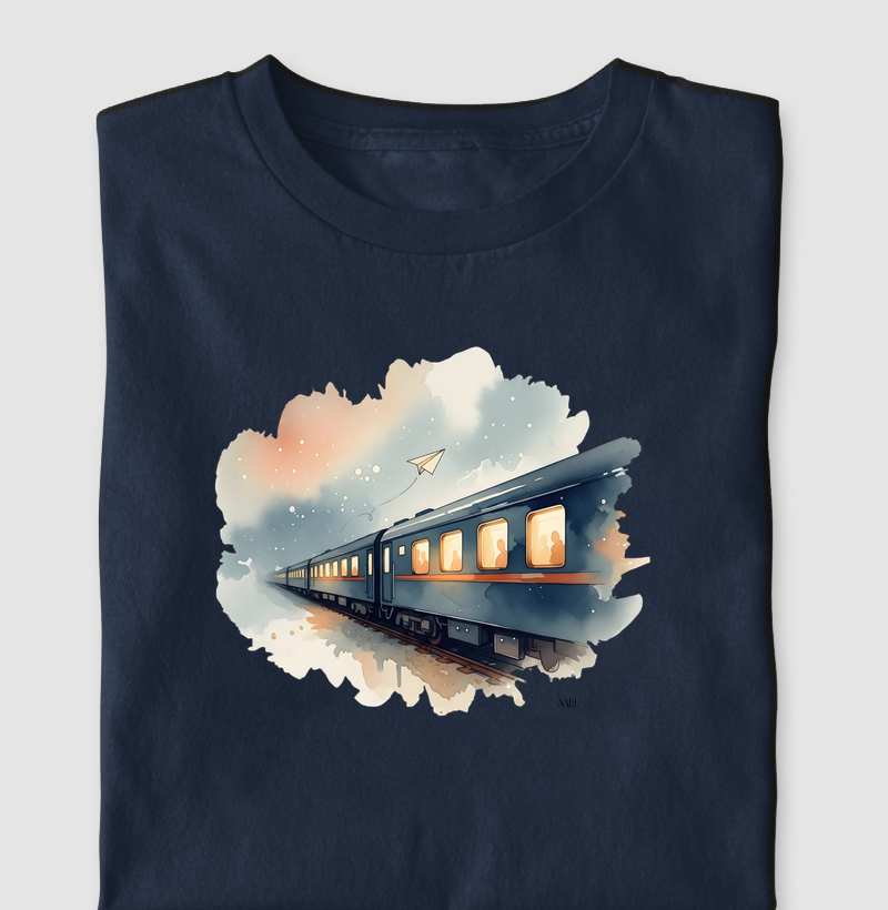 Camiseta Algodão Premium - Trem Europeu 