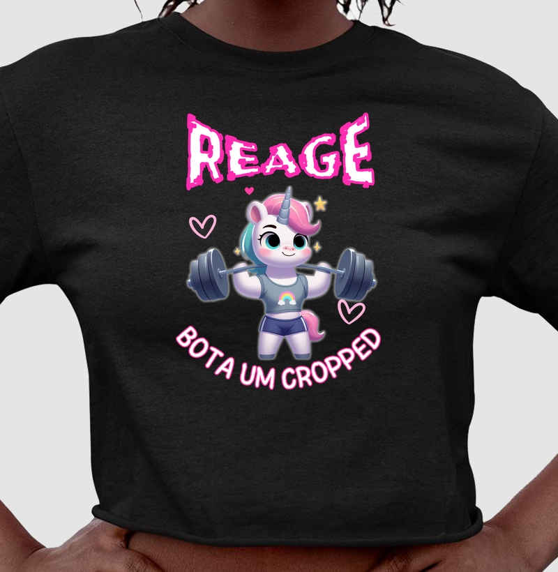 Reage bota um cropped