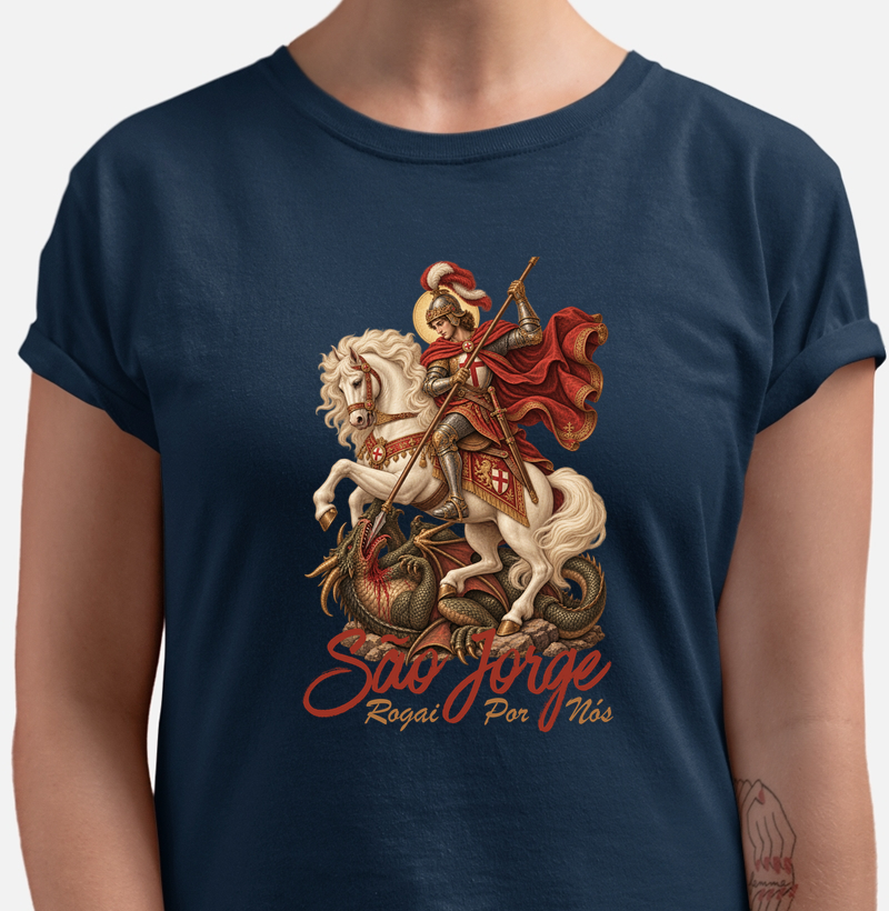 Camiseta São Jorge Rogai Por Nós