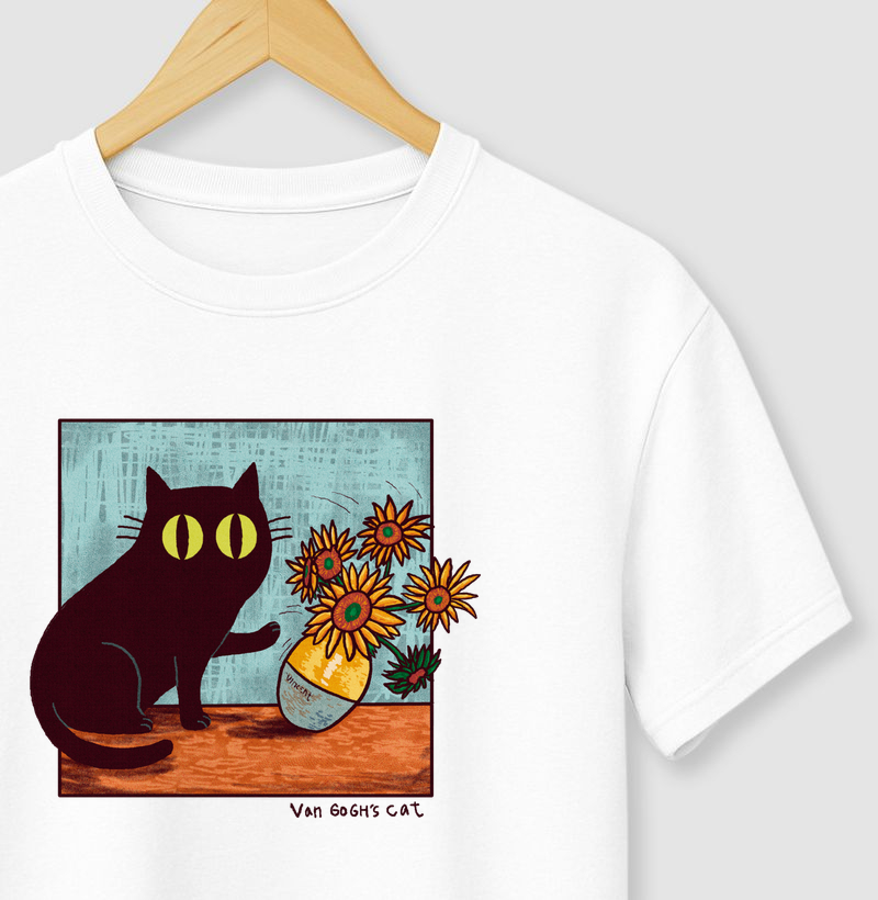 Camiseta Gato Van Gogh