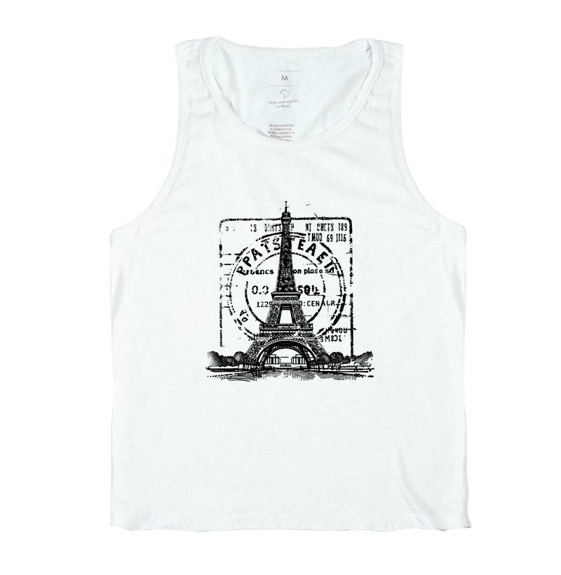 Camiseta Viagem - Carimbo Paris Eiffel