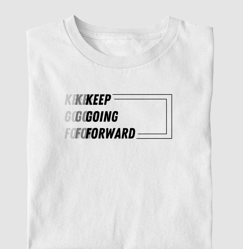 Camiseta Masculina Keep Going Forward - Estampa Preta
