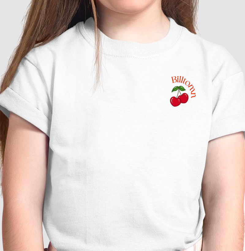 Camiseta T-Shirt Infantil Cerejinhas Cute