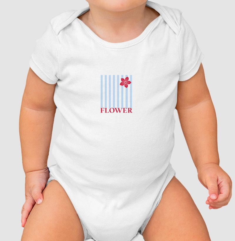Camiseta Flower - Body Infantil