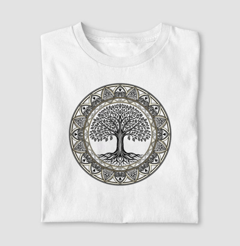 Árvore Mandala Cinza