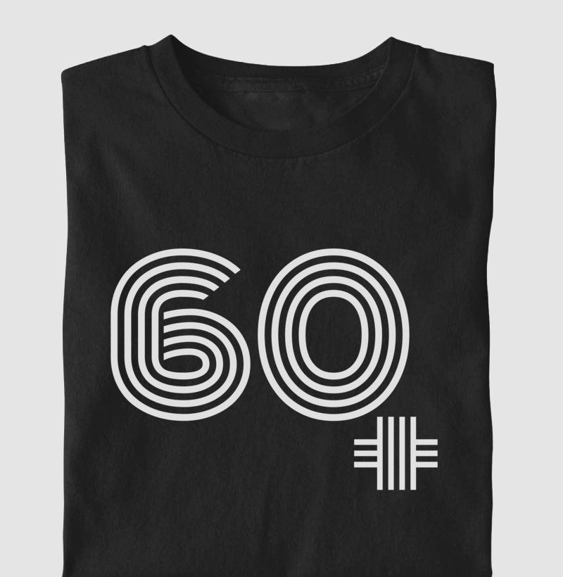 60+ estampa branca e preta