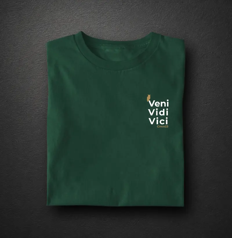 Camiseta: Vim. Vi. Venci.