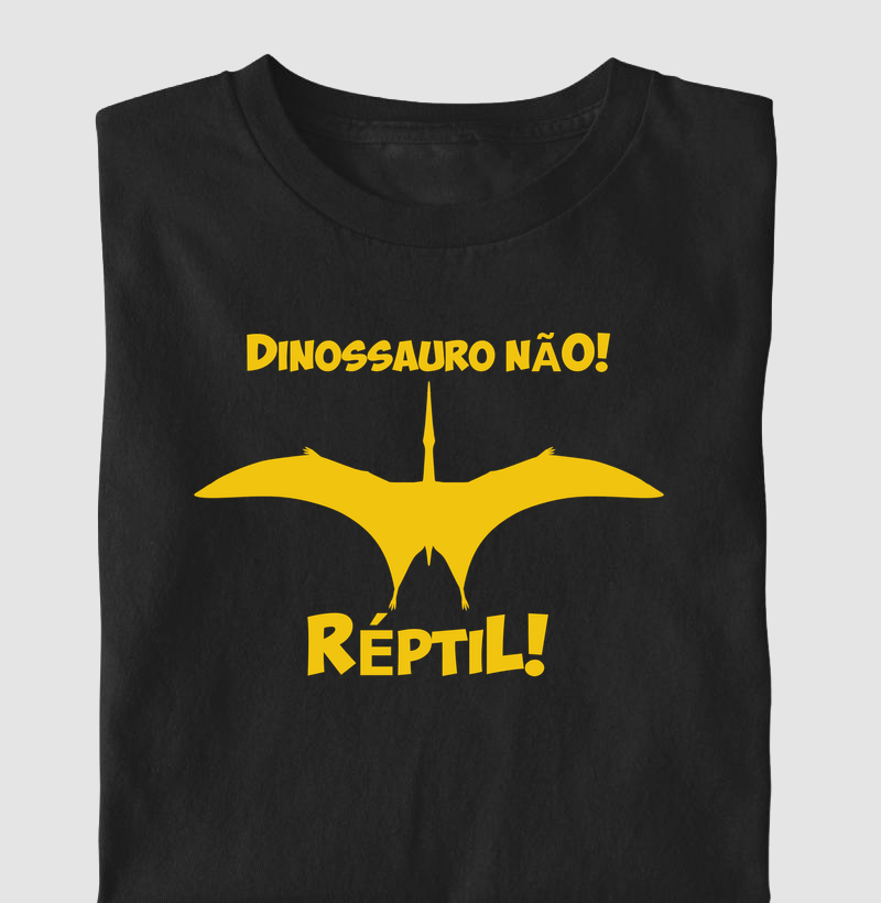 Camiseta Dinossauro Não! Pteranodon Algodão Premium Dinoloco
