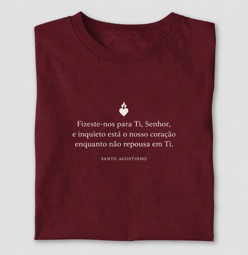 Camiseta Santo Agostinho Frases