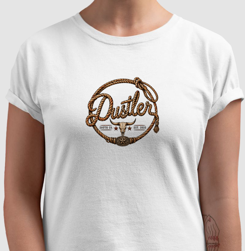 Baby Look Country Feminina Dustler Rope Badge South Co. Algodão Premium