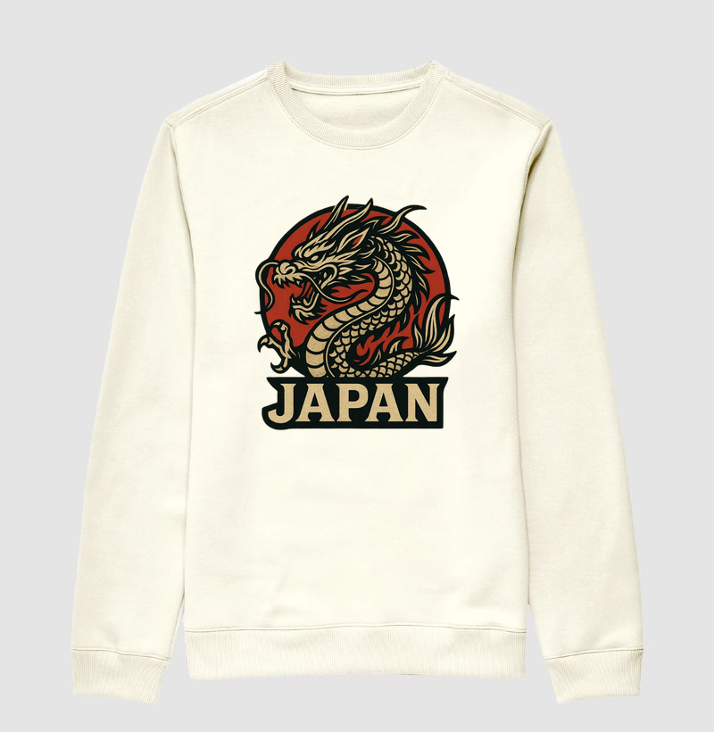 Estampa: 🐉 O Dragão do Sol Nascente – Poder e Harmonia (竜)