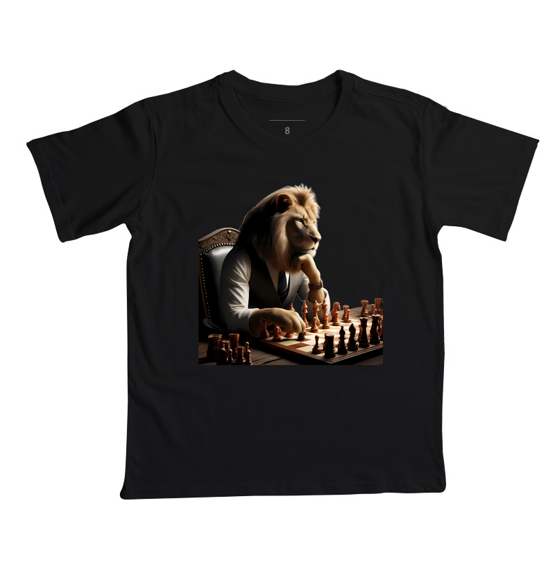 Leão jogando xadrez