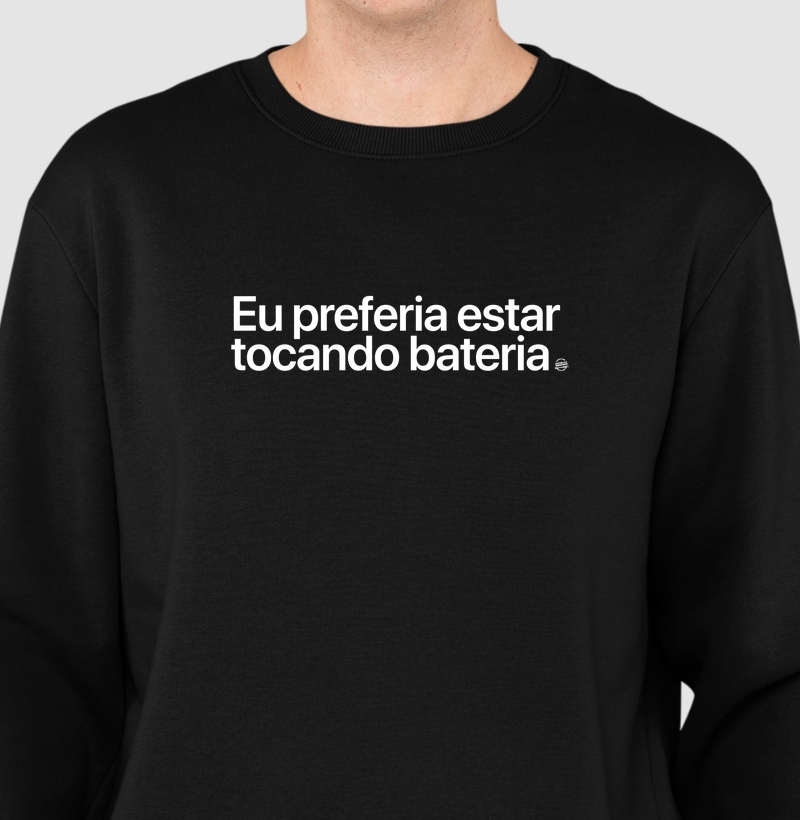 Eu preferia estar tocando bateria (preto e branco)