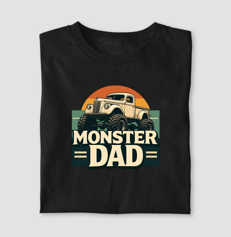 Camiseta Dia dos Pais - Monster DAD - Algodão 30.1