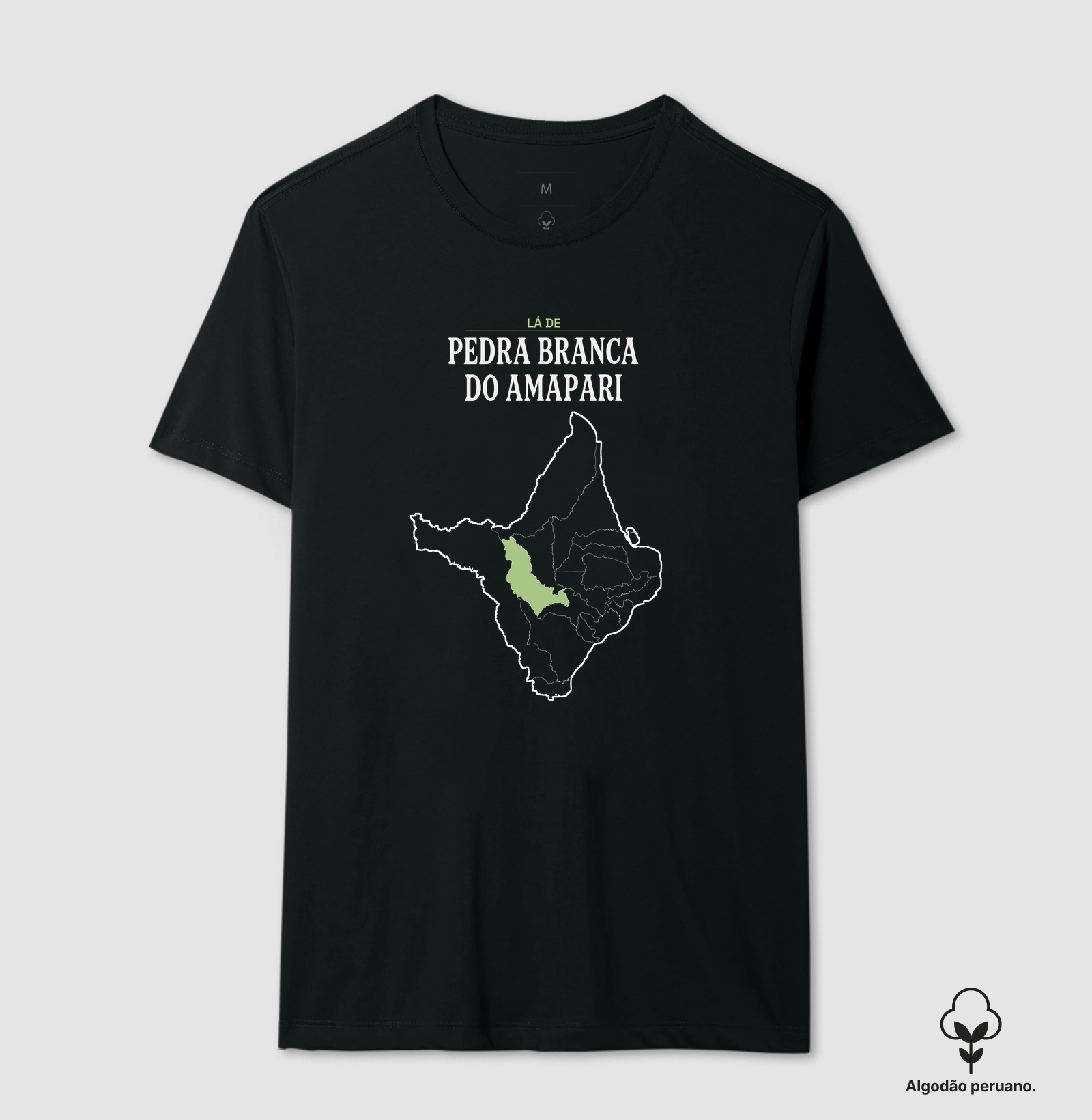 Pedra Branca do Amapari | Território AP - Camiseta Algodão Peruano