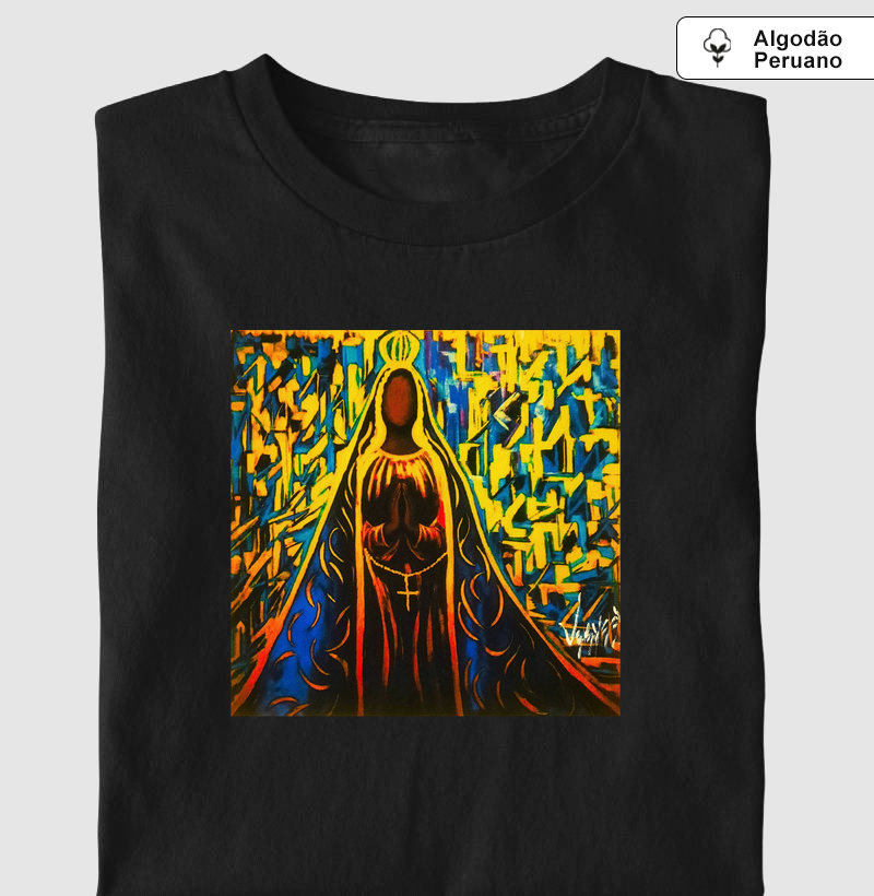 Camiseta Algodão Peruano Nossa Senhora Arte Sacra - Camiseta Algodão Peruano