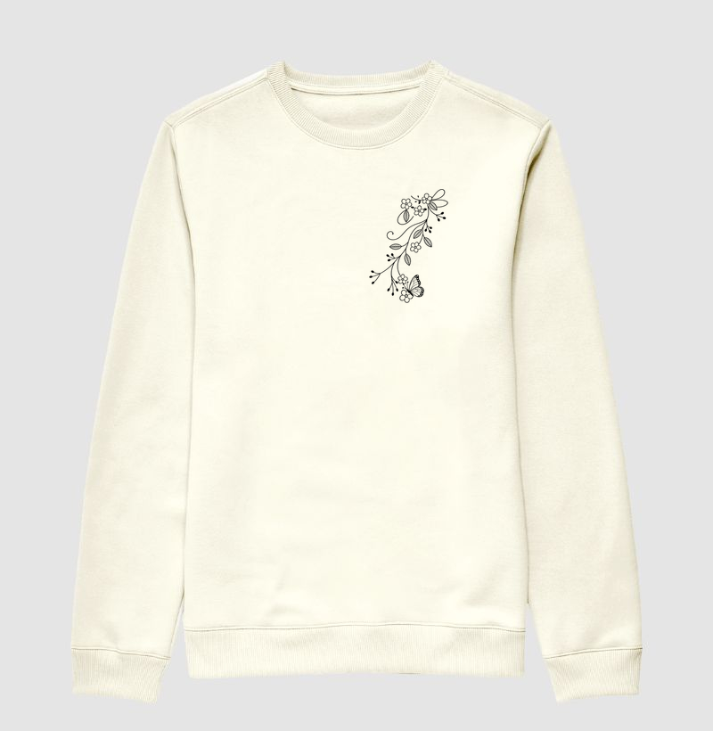 Camiseta Borboleta em Flor