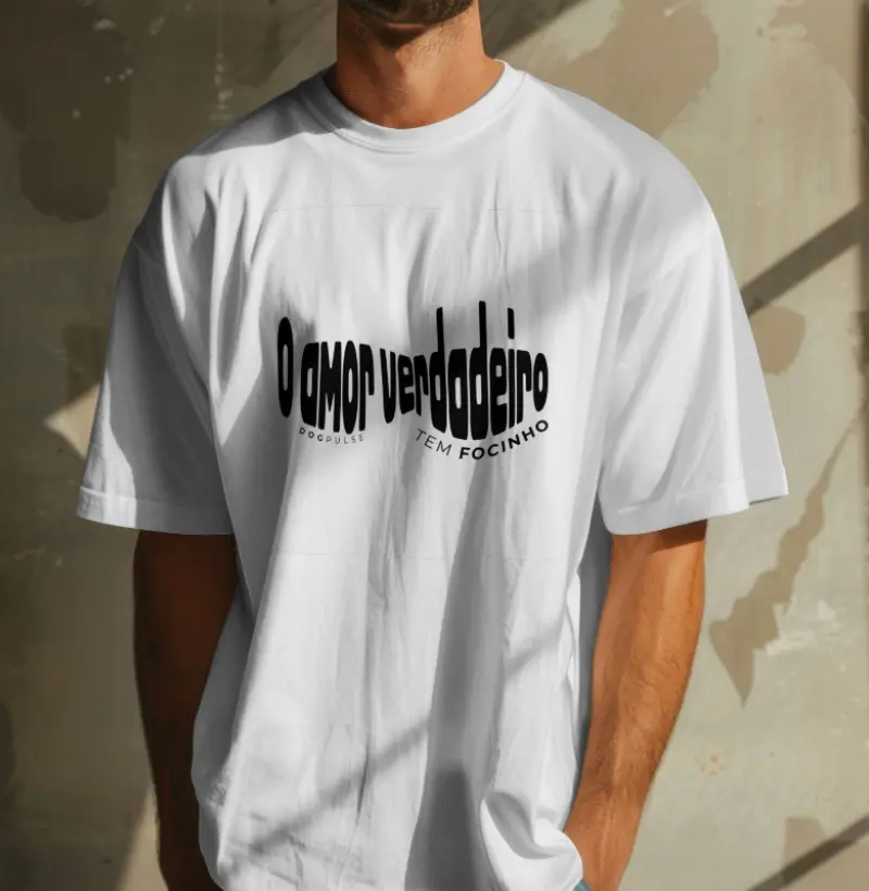 Camiseta O amor verdadeiro tem Focinho Dog Pulse