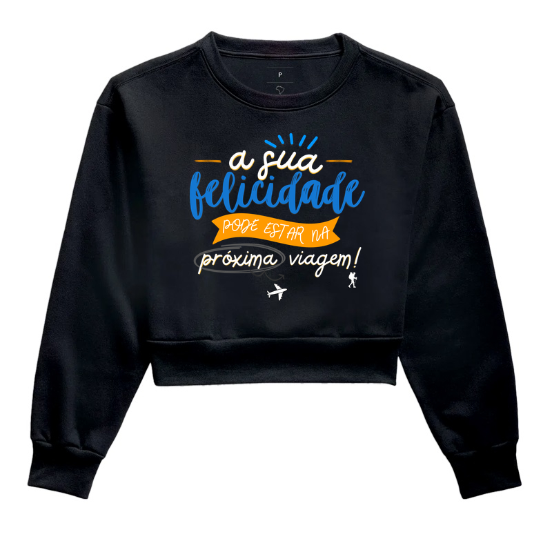 Camiseta - A Sua Felicidade Pode Estar na Próxima Viagem