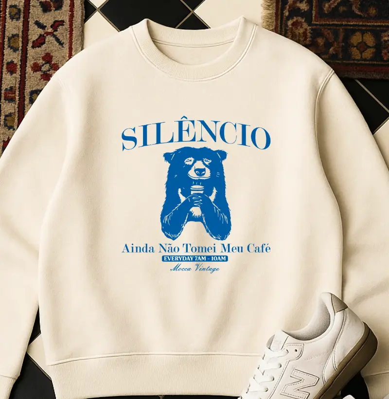 MOLETOM - Silêncio ainda não tomei meu café