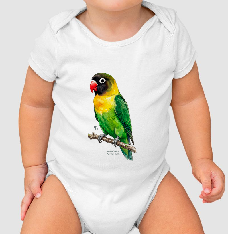 Aves - Agapornis Personata - Body Infantil