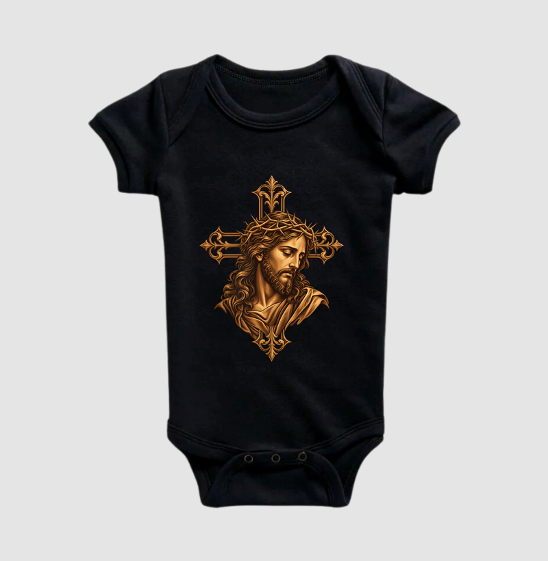 Coroa da redenção - Cristo Vivo - Body Infantil