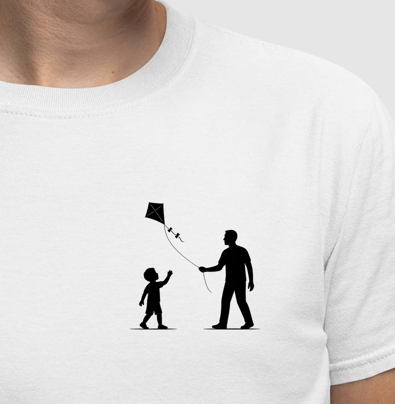 das memórias mais doces: eu e papai soltando pipa.