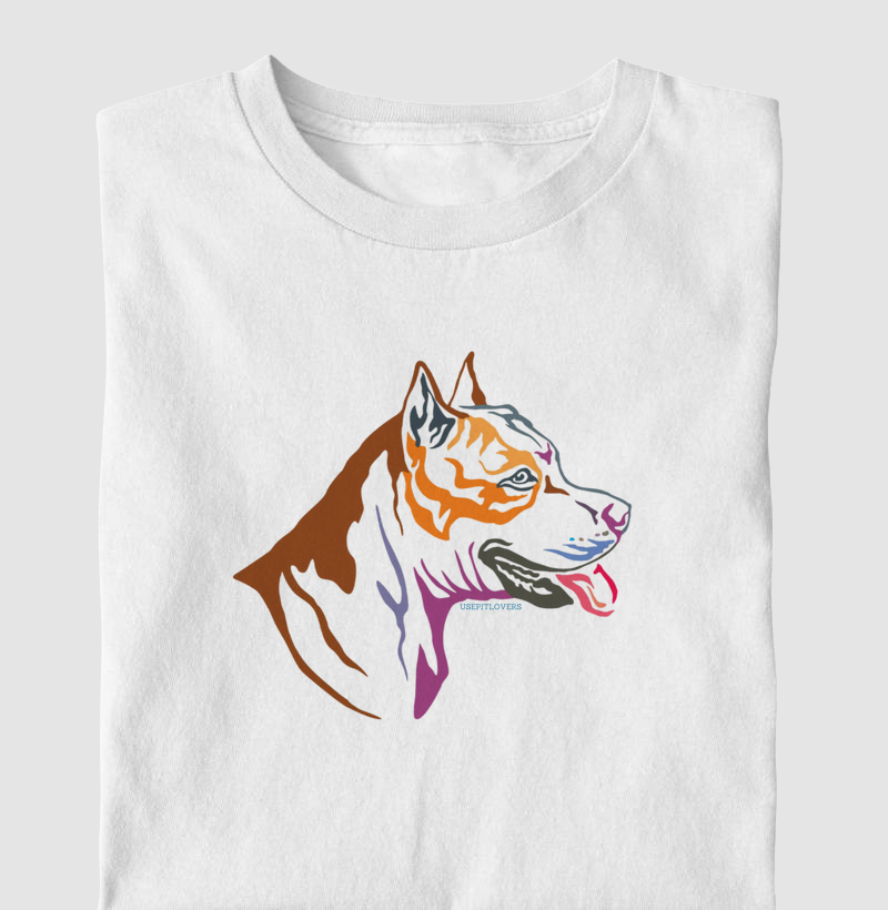  Pitbull contorno colorido